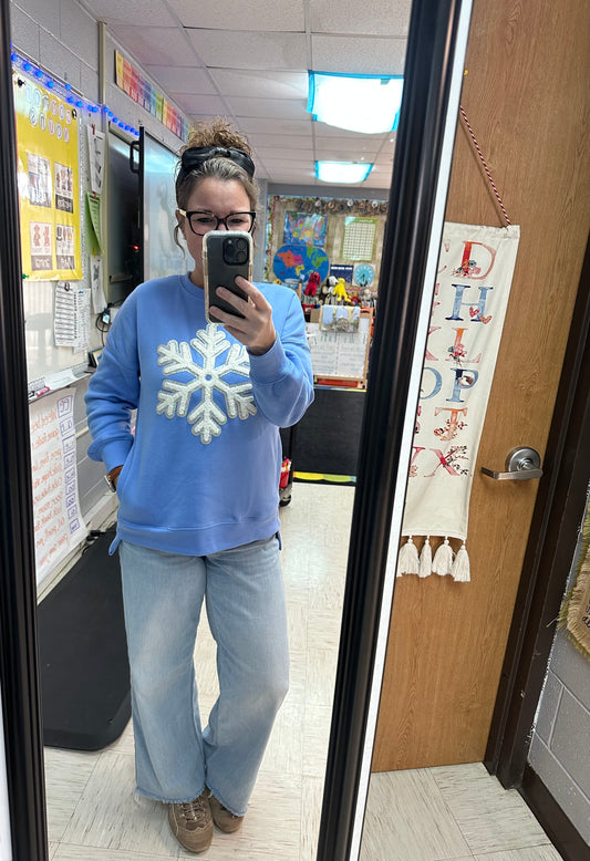 Snowflake Patch Sweatshirt