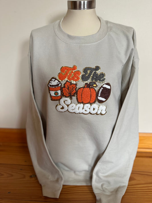 Tis the Season Fall Patch Sweatshirt