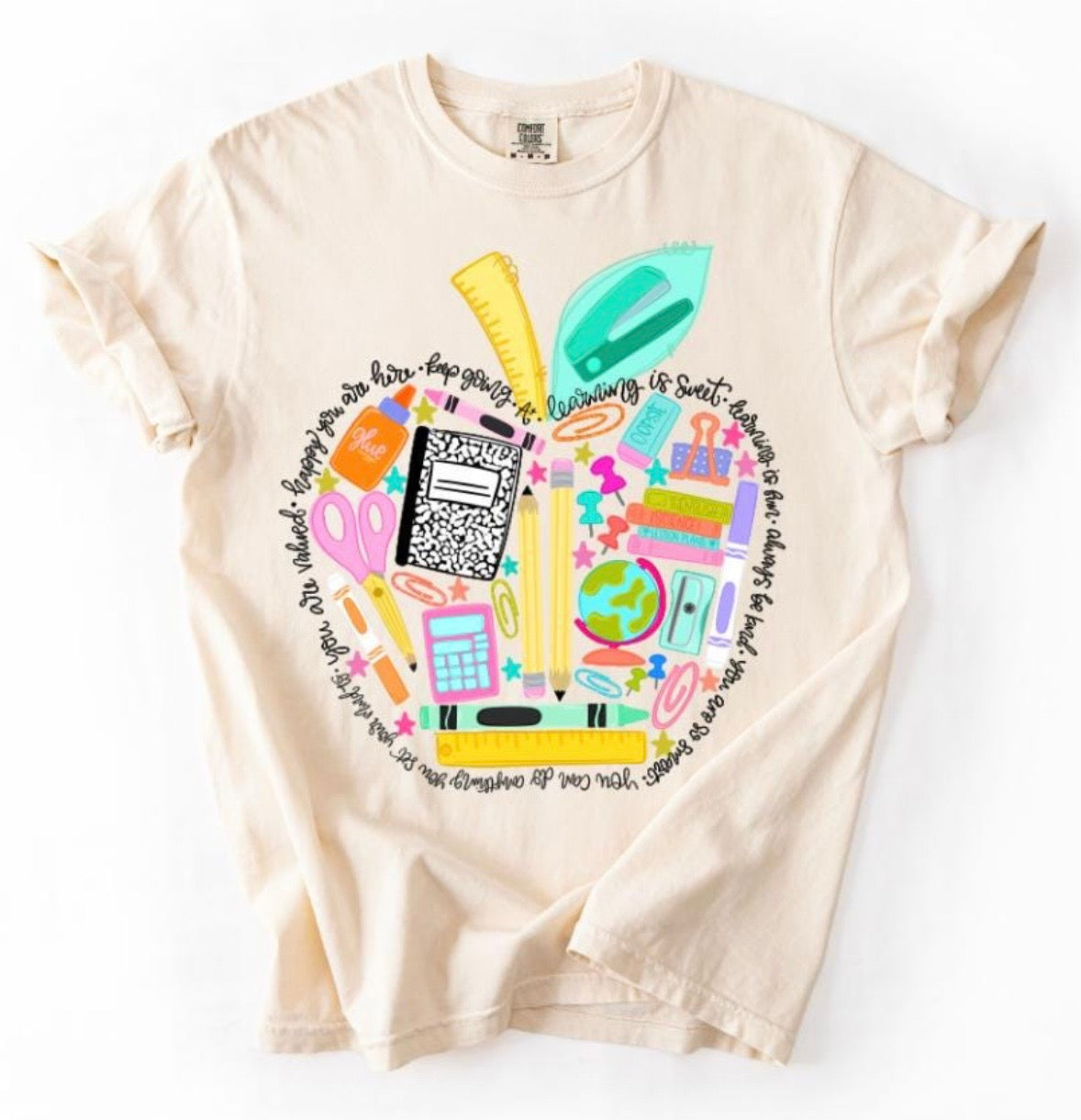 School Supply Apple Tee
