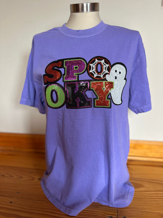 Spooky Sequin Patch T-Shirt