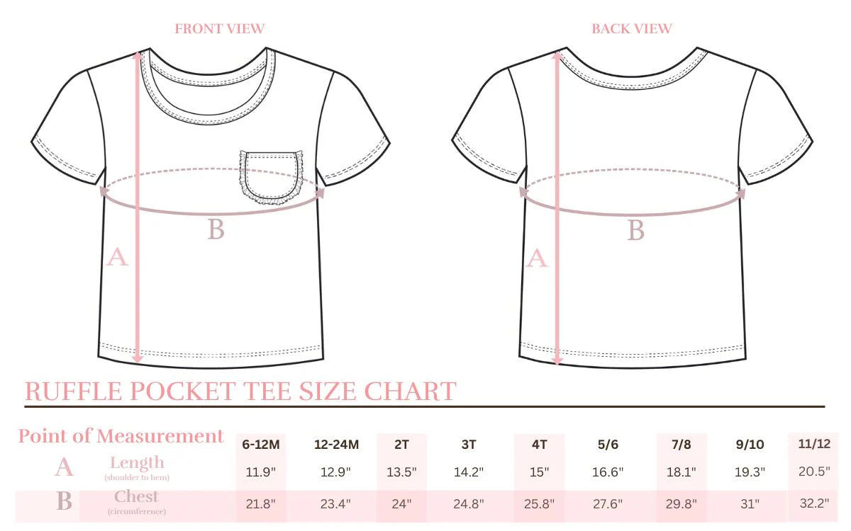 Bubblegum Pink Ruffle Pocket Tee