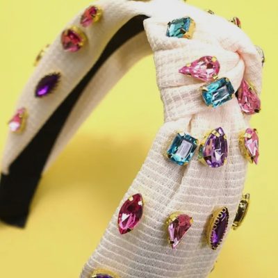 Rhinestone Knotted Headband