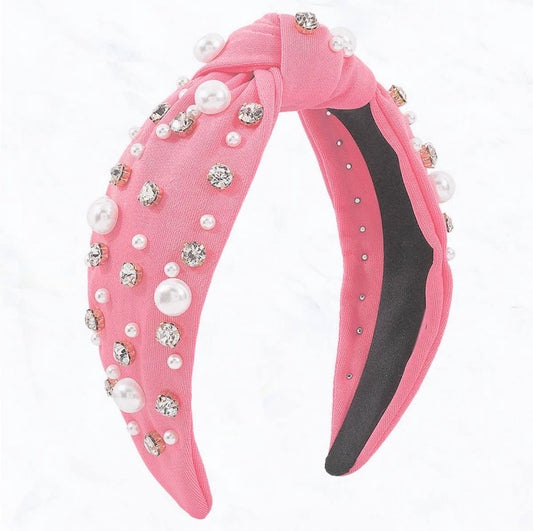 Rhinestone Knotted Headband