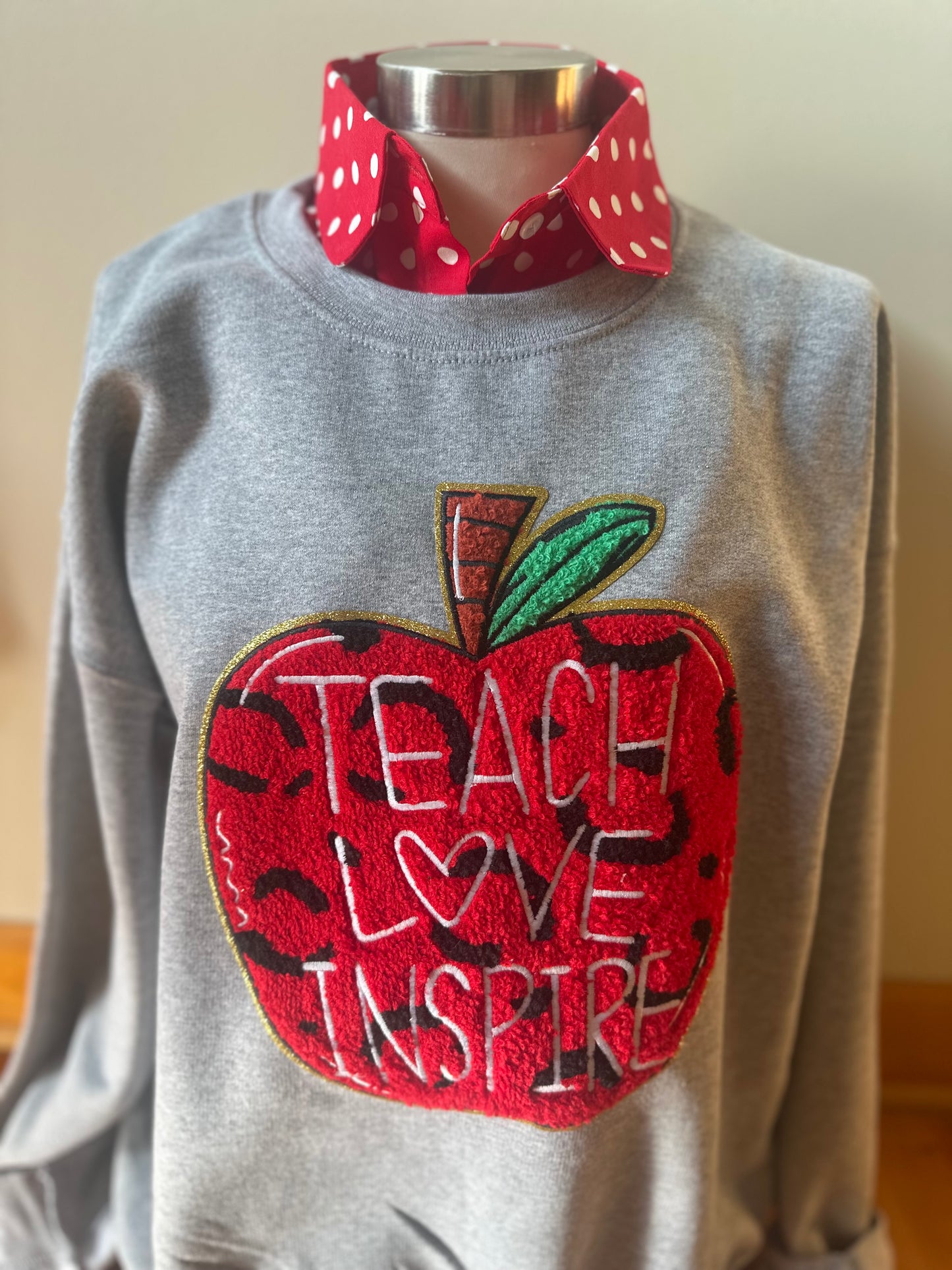 Live Love Learn Apple Patch Sweatshirt