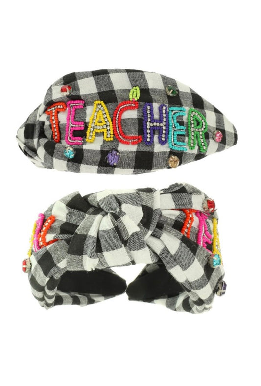 Plaid Teacher Headband