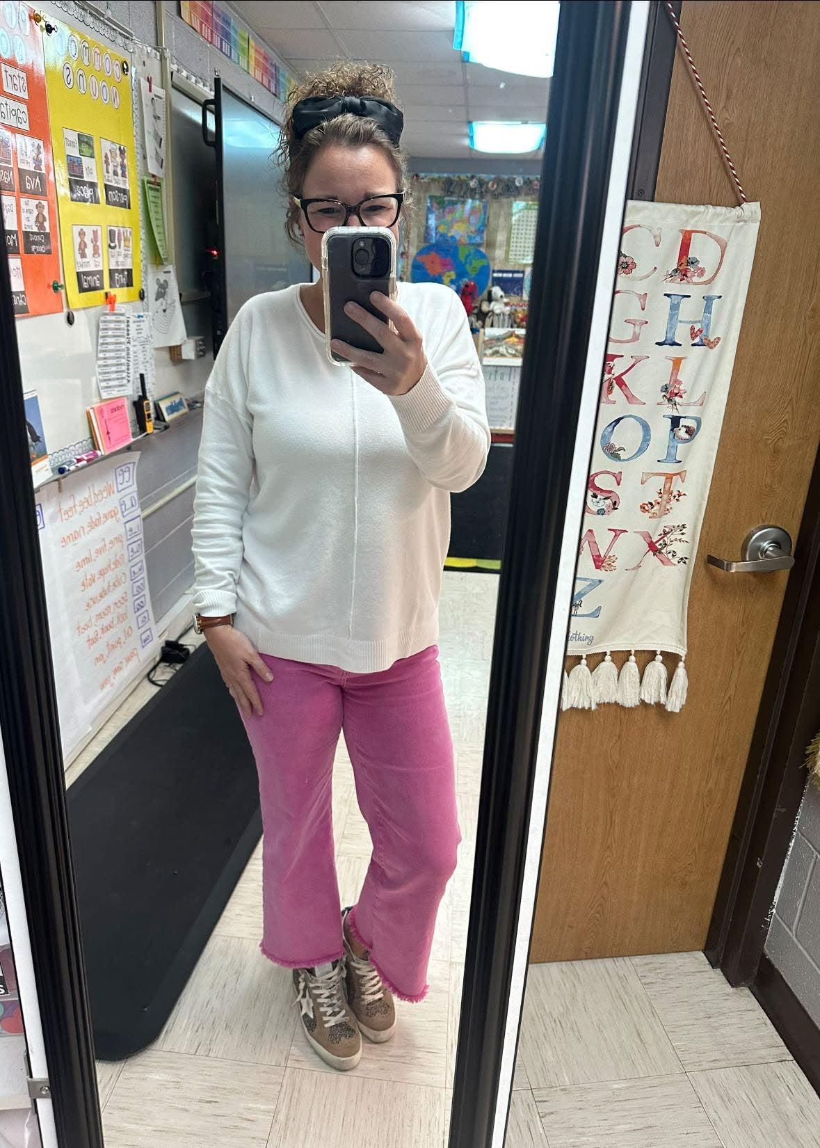 Zenana Acid Washed High Wast Frayed Hem Bootcut Pants