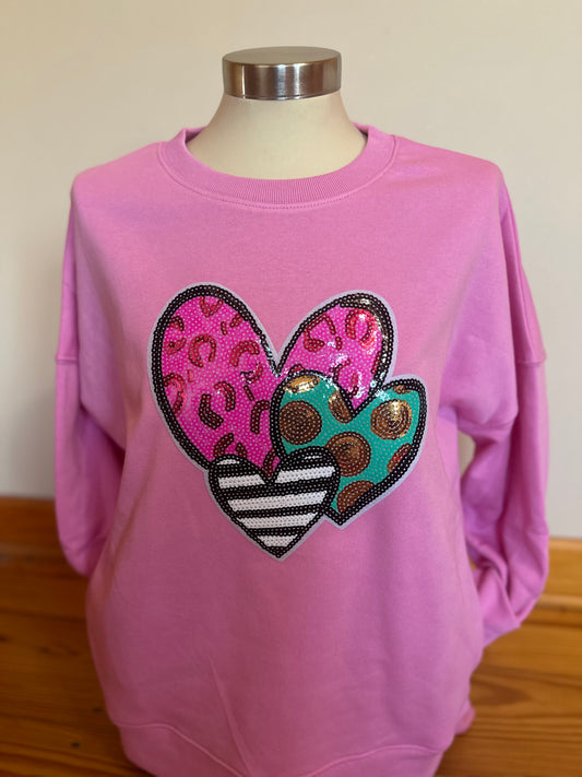 Valentine Heart Patch Sweatshirt