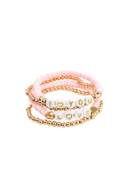 Great Pretenders Pink Love Bracelets