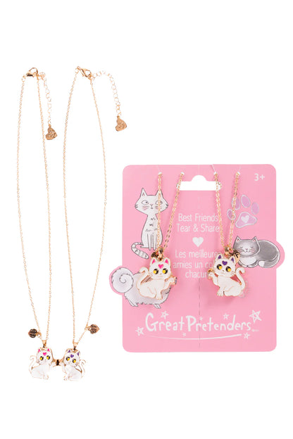 Great Pretenders Smitten Kitten Tear & Share Necklaces