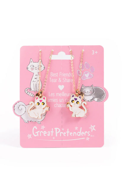 Great Pretenders Smitten Kitten Tear & Share Necklaces