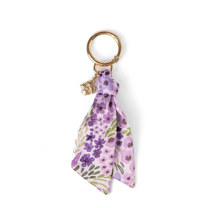 EB Lilac Floral Satin Keychain